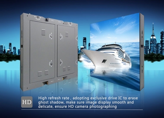 Fixed Outdoor Digital Advertising Screens High Brightness With Water Proof Cabinet