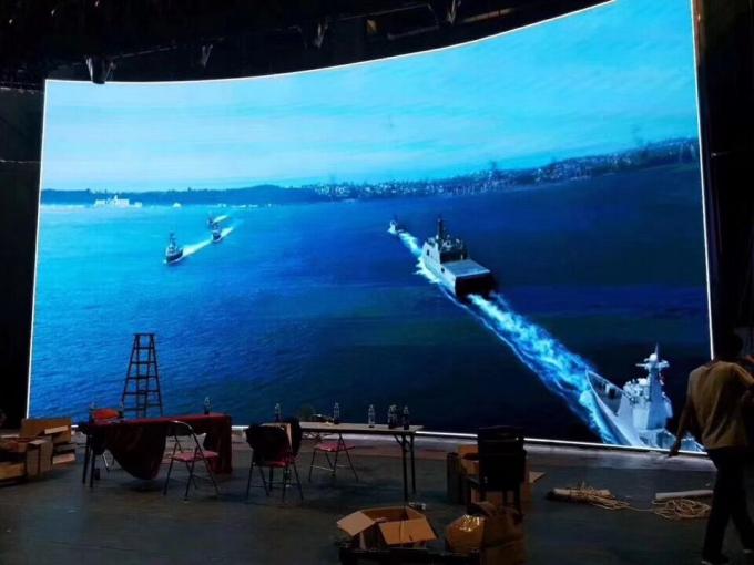 P3mm Soft Flexible LED Display Module HD Curved LED Display , Circular LED Screen Aluminum Full Color For Live Broadcast 0